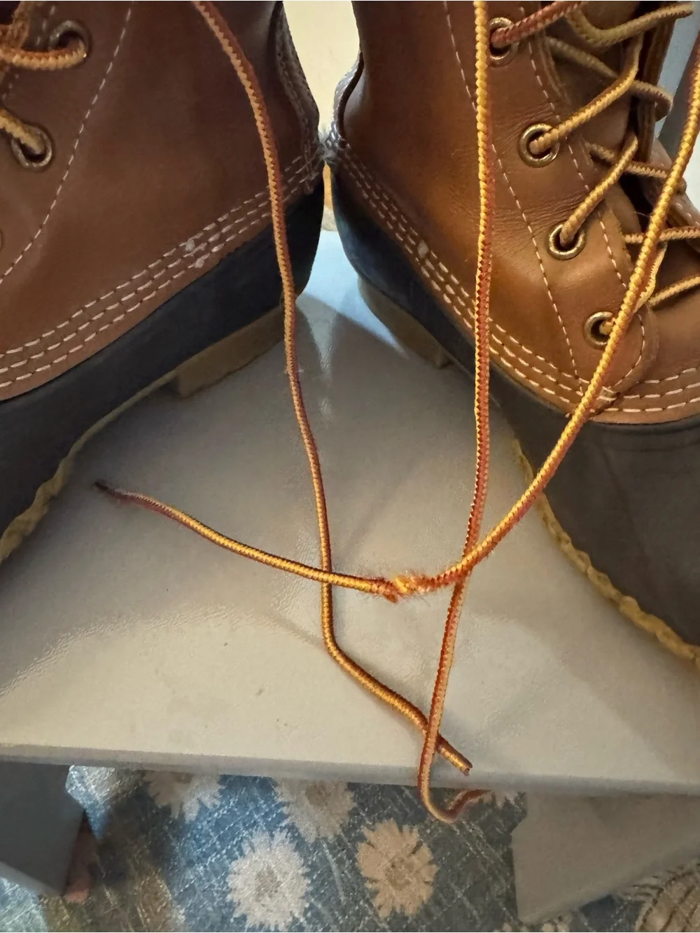 Vintage L.L. Bean Boots Two-Tone Brown Waterproof Duck Boots